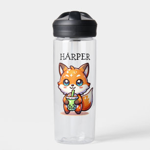 Bouteille D'eau Cute Kawaii Fox avec thé bulle Personnalisé