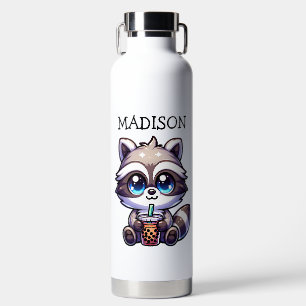 Bouteille D'eau Cute Kawaii Raccoon avec thé bulle Personnalisé