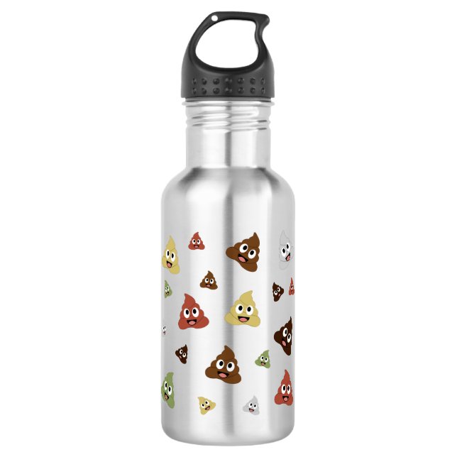 Bouteille D'eau Cute Poop émoji drôles idées cadeaux (Devant)