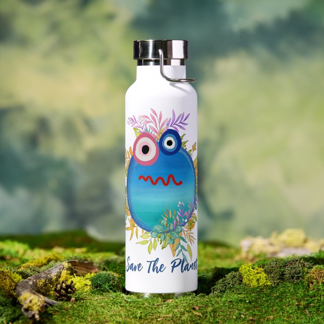 Bouteille D'eau Cute Save the Planet Water Bottle (Extérieur)