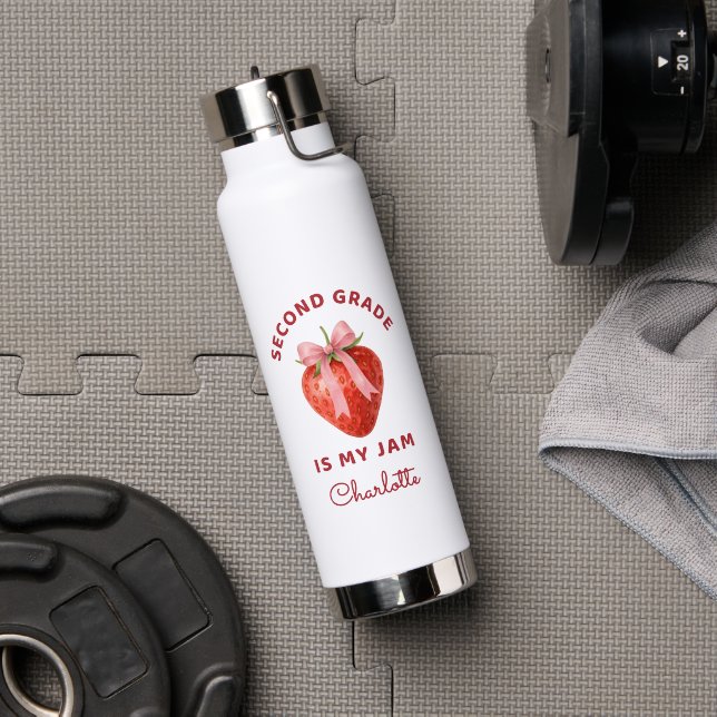Bouteille D'eau Cute Second Grade is my jam Back to School Teacher (Salle de sport (pivotée))