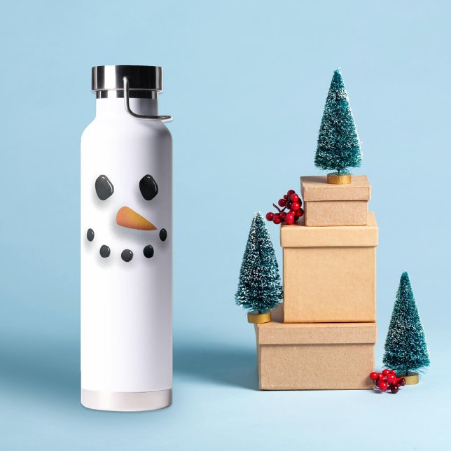 Bouteille D'eau Cute Snowman Isolé (Créateur téléchargé)