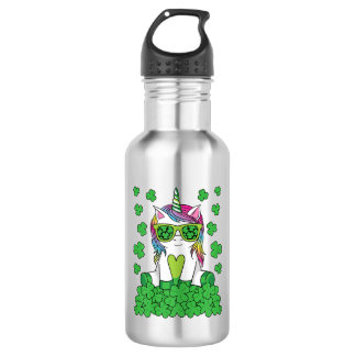 Bouteille D'eau Cute St Patricks Day Unicorn Lepricorn Shamrock