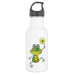 Bouteille D'eau Cute Whimsical Happy Frog