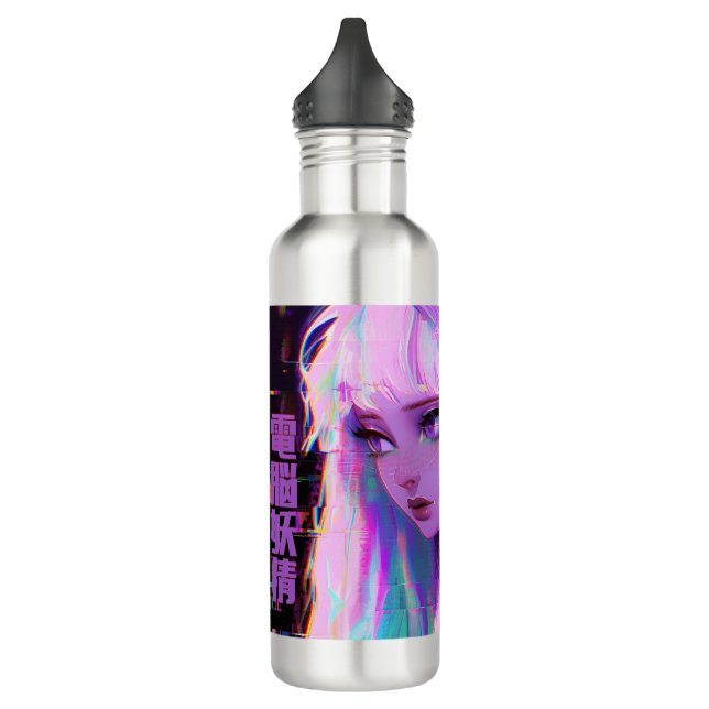 Bouteille D'eau Cyber Fairy "Dennou Yousei" Glitchcore (Gauche)