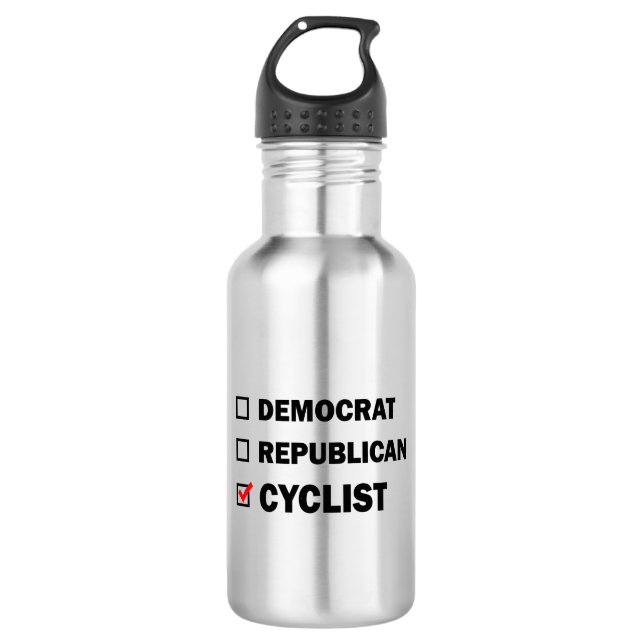 Bouteille D'eau Cycliste démocrate républicain (Devant)