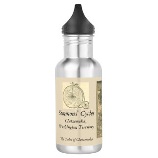 Bouteille D'eau Cyclistes victoriens romantiques