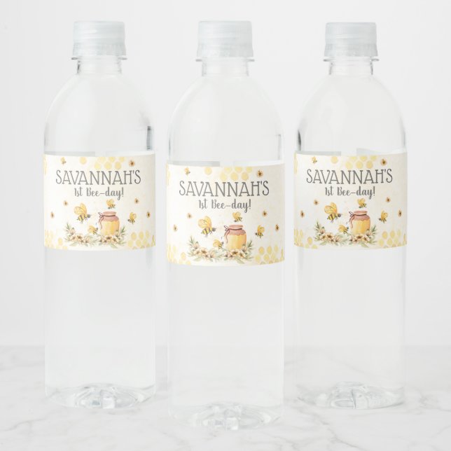 Bouteille d'eau d'abeille Étiquettes été (Bouteilles)
