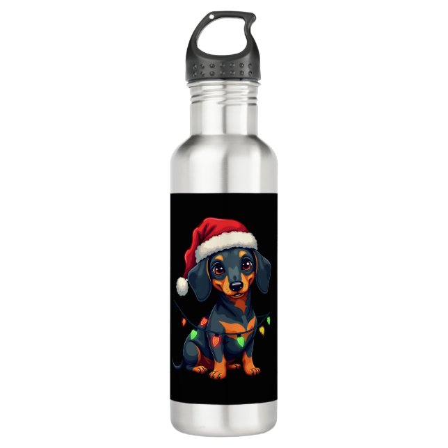 Bouteille D'eau Dachshund Dogs Tree Christmas Sweater Xmas Gifts F (Devant)