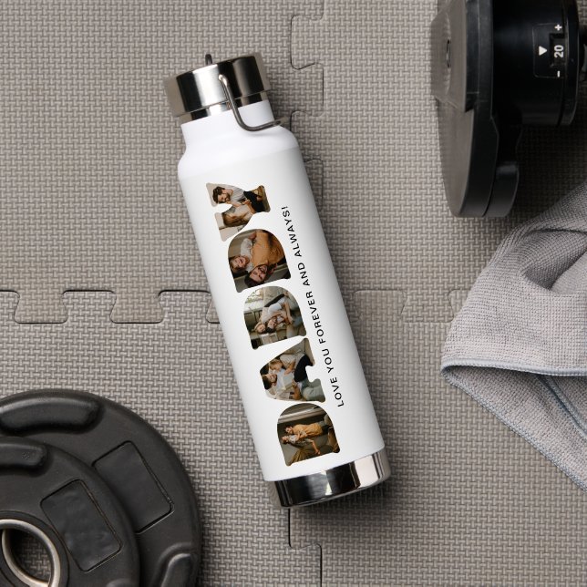 Bouteille D'eau DADDY Letter Photo Collage (Salle de sport (pivotée))