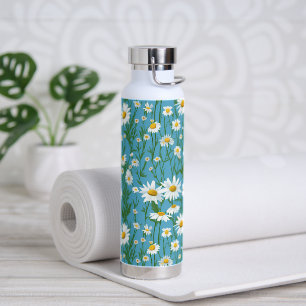 Bouteille D'eau Daisées D'Été Sur Aqua