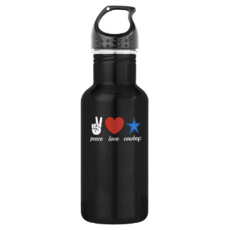 Bouteille D'eau Dallas Peace Love Cowboys Design pour être fier
