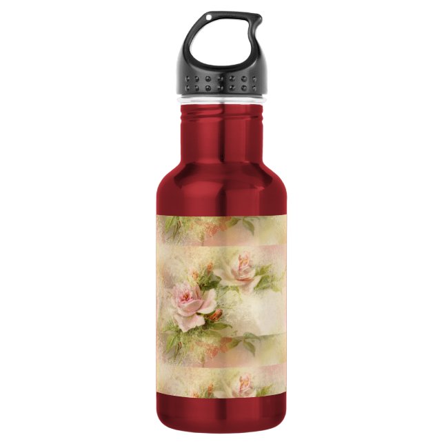 Bouteille D'eau Dames féminines de rose rose (Devant)