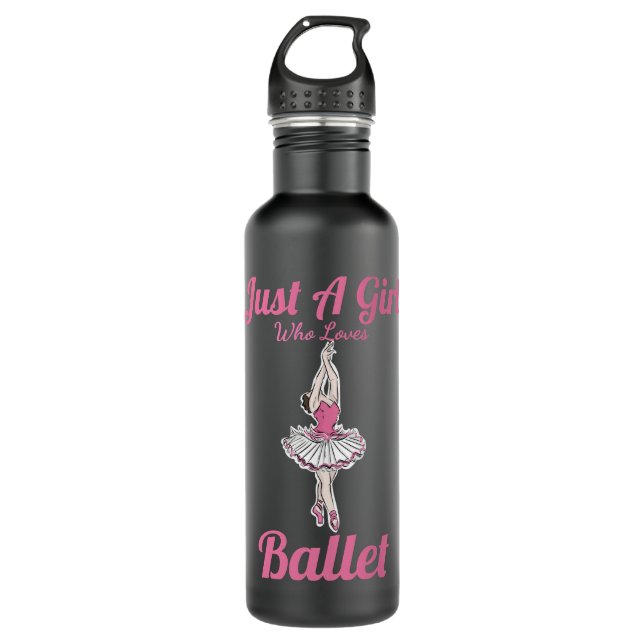 Bouteille D'eau Danse de ballet Juste une fille qui aime danser cl (Devant)
