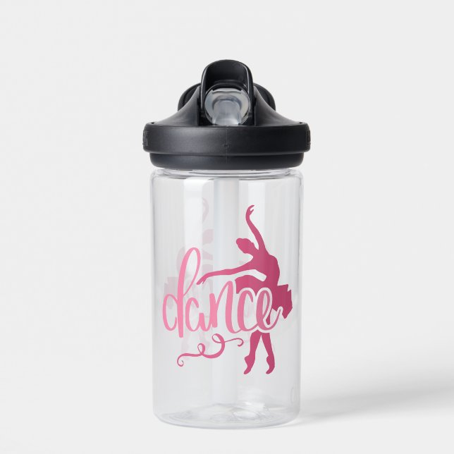 Bouteille D'eau Danse de ballet rose Ballerina Silhouette (Avant)