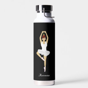 Bouteille D'eau Danseur de ballet sur fond noir