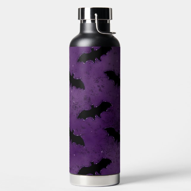 BOUTEILLE D'EAU DARK PURPLE WITH BLACK HALLOWEEN BATS (Droite)