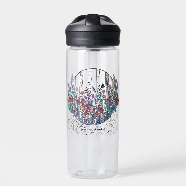 Bouteille d'eau d'art Fleur sauvage costumable (Extérieur)