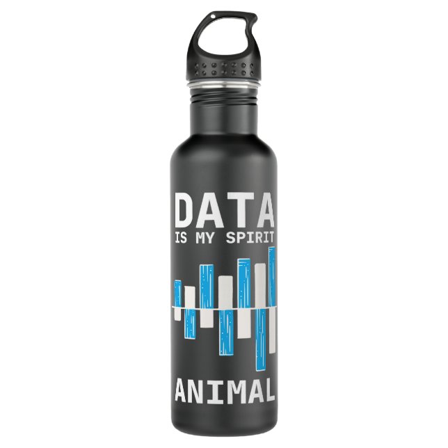 Bouteille D'eau Data Analyst Spirit Animal Data Scientifique Logic (Devant)