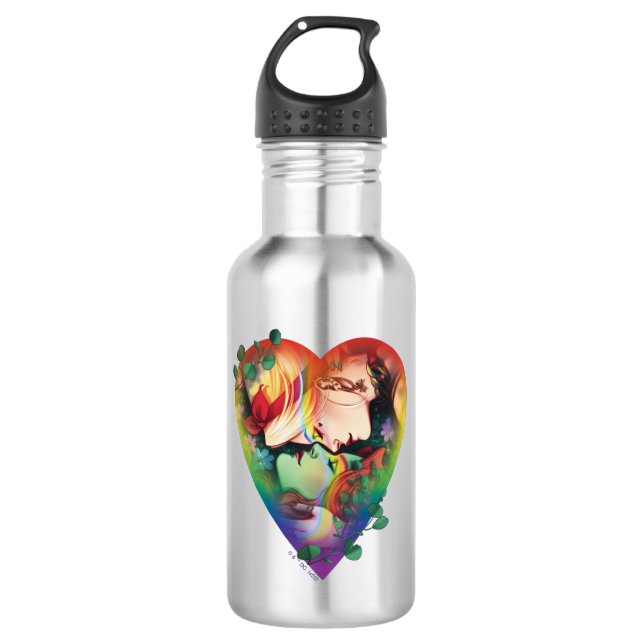 Bouteille D'eau DC Pride Harley Quinn & Poison Ivy Comic Cover (Devant)
