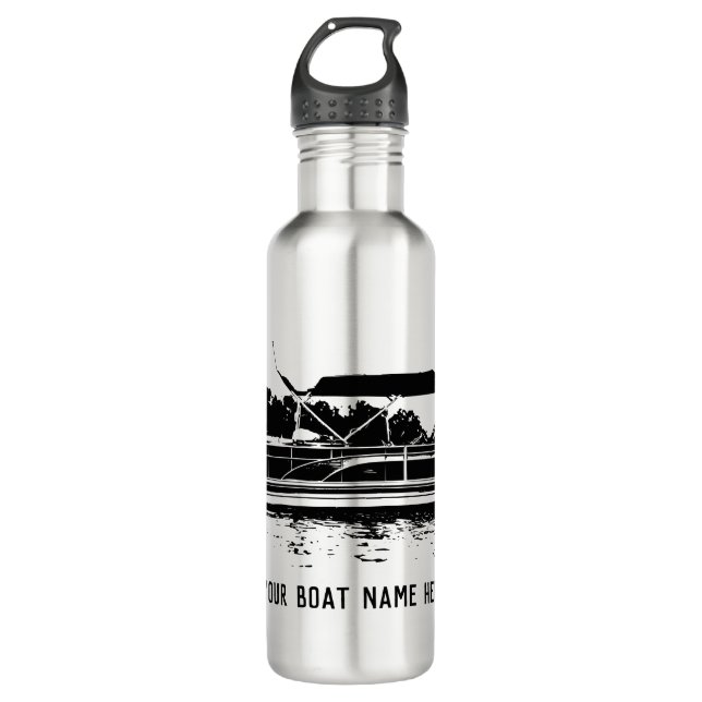 Bouteille d'eau de bateau Ponton personnalisé (Devant)