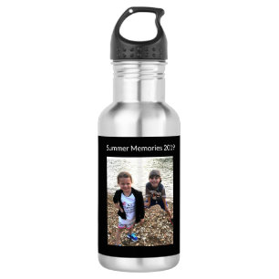 Bouteille d'eau de coutume de souvenirs de photo