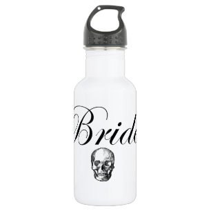 Bouteille d'eau de crâne de Goth de jeune mariée