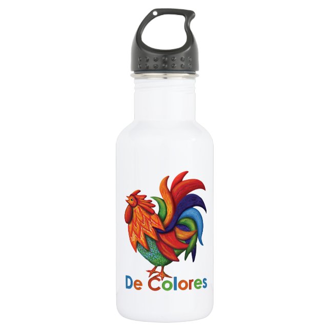 Bouteille d'eau de De Colores Rooster Gallo (18 (Devant)