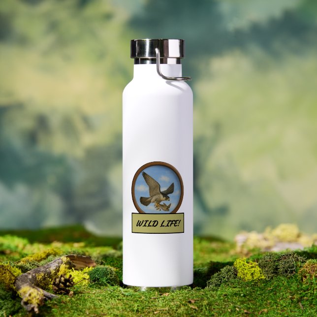 Bouteille d'eau de faucon pèlerin (Extérieur (pivotée))