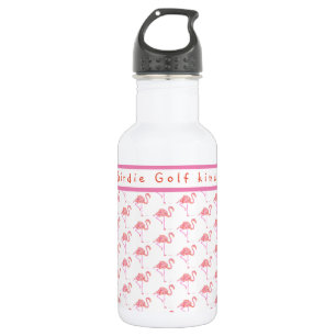 Bouteille d'eau de Flamant rose Customisée