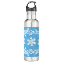 Bouteille d'eau de flocon de neige