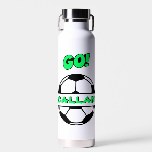 Bouteille d'eau de football en acier inoxydable (2 (Avant)