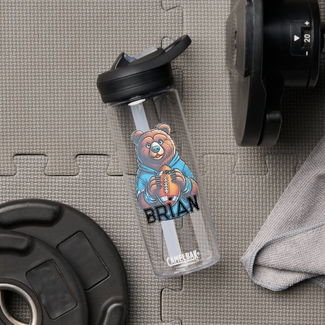 Bouteille d'eau de football personnalisée (Salle de sport (pivotée))