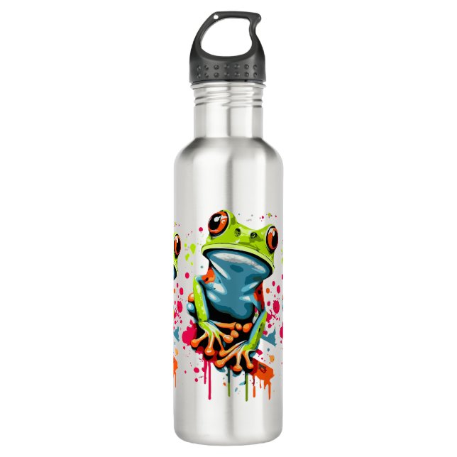 Bouteille d'eau de grenouille tropicale - Prince d (Devant)