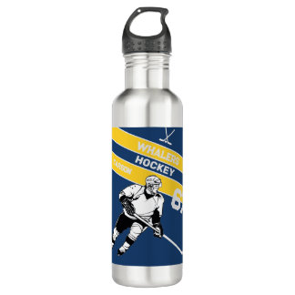 Bouteille d'eau de hockey personnalisée