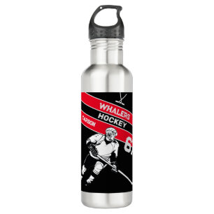 Bouteille d'eau de hockey personnalisée