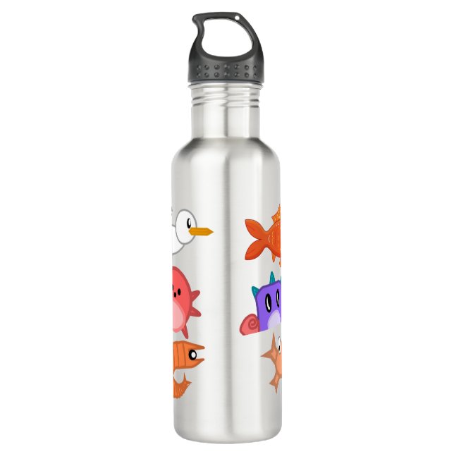 Bouteille d'eau de jeu de poisson (Dos)