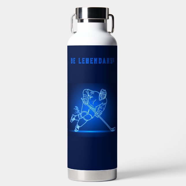 Bouteille d'eau de joueur de hockey "Soyez légenda (Avant)