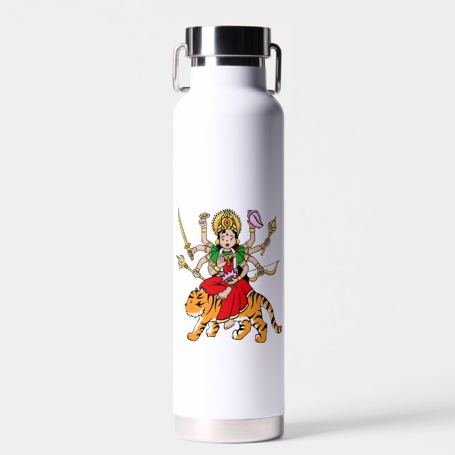 Bouteille d'eau de la déesse hindoue de Durga (Avant)