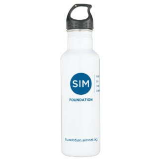 Bouteille d'eau de la Fondation SIM avec logo Turq