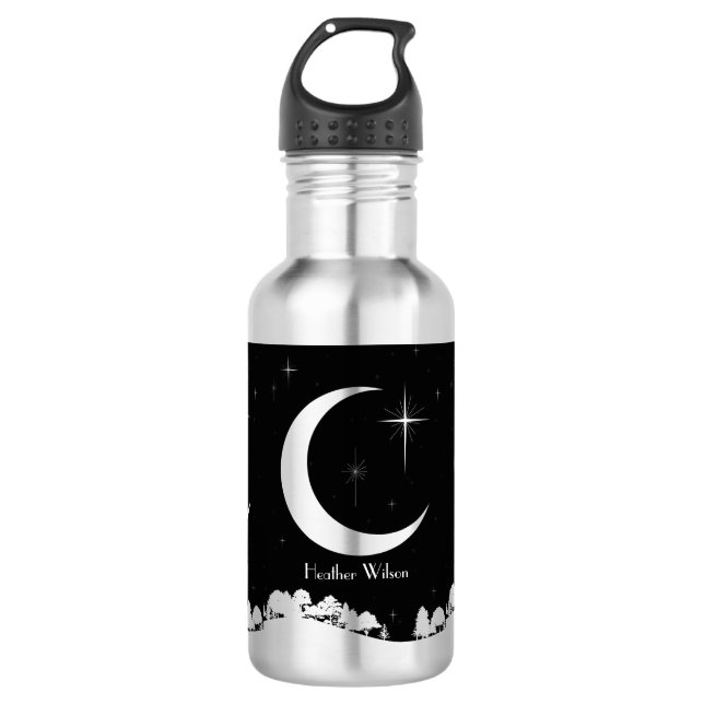 Bouteille d'eau de la lune portant le nom (Devant)