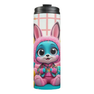 Bouteille d'eau de lapin mignonne - Rabbit bleu ad
