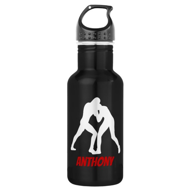 Bouteille d'eau de lutte personnalisée de (Devant)