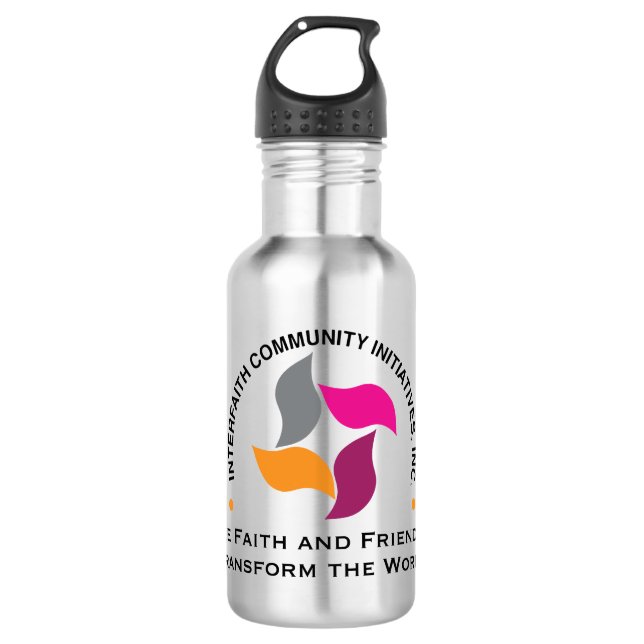 Bouteille d'eau de marque ICI (Argent) (Devant)