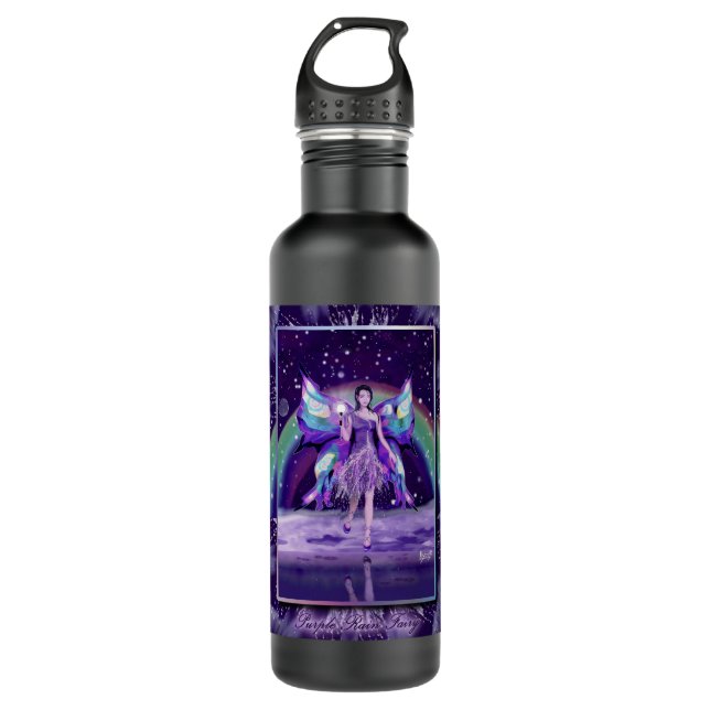 Bouteille d'eau de pluie violette (Devant)
