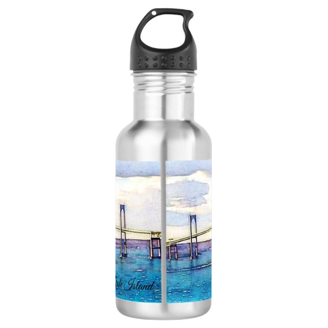 Bouteille d'eau de pont d'Île de Rhode Newport (Devant)