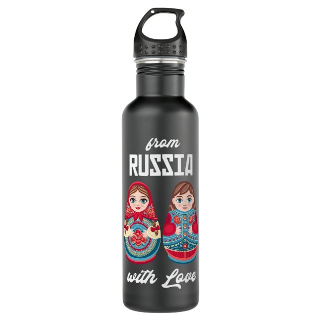 Bouteille D'eau De Russie avec amour Matryoshka Souvenir Nesting (Devant)