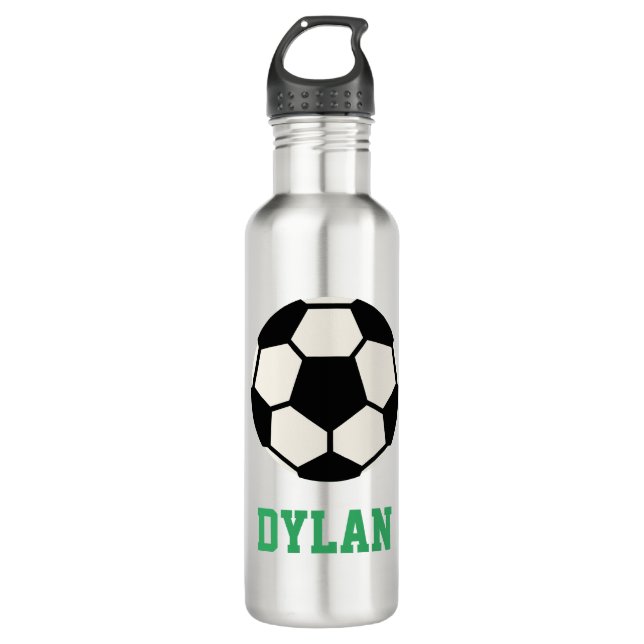 Bouteille d'eau de soccer personnalisée (Devant)