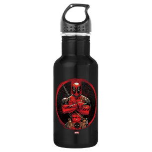 Bouteille D'eau Deadpool dans le logo Paint Splatter