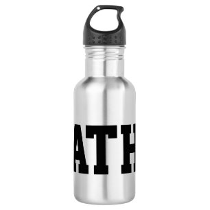 Bouteille d'eau décorée d'un monogramme faite su